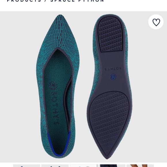 Rothy's Shoes - Rothys NIB the point spruce python